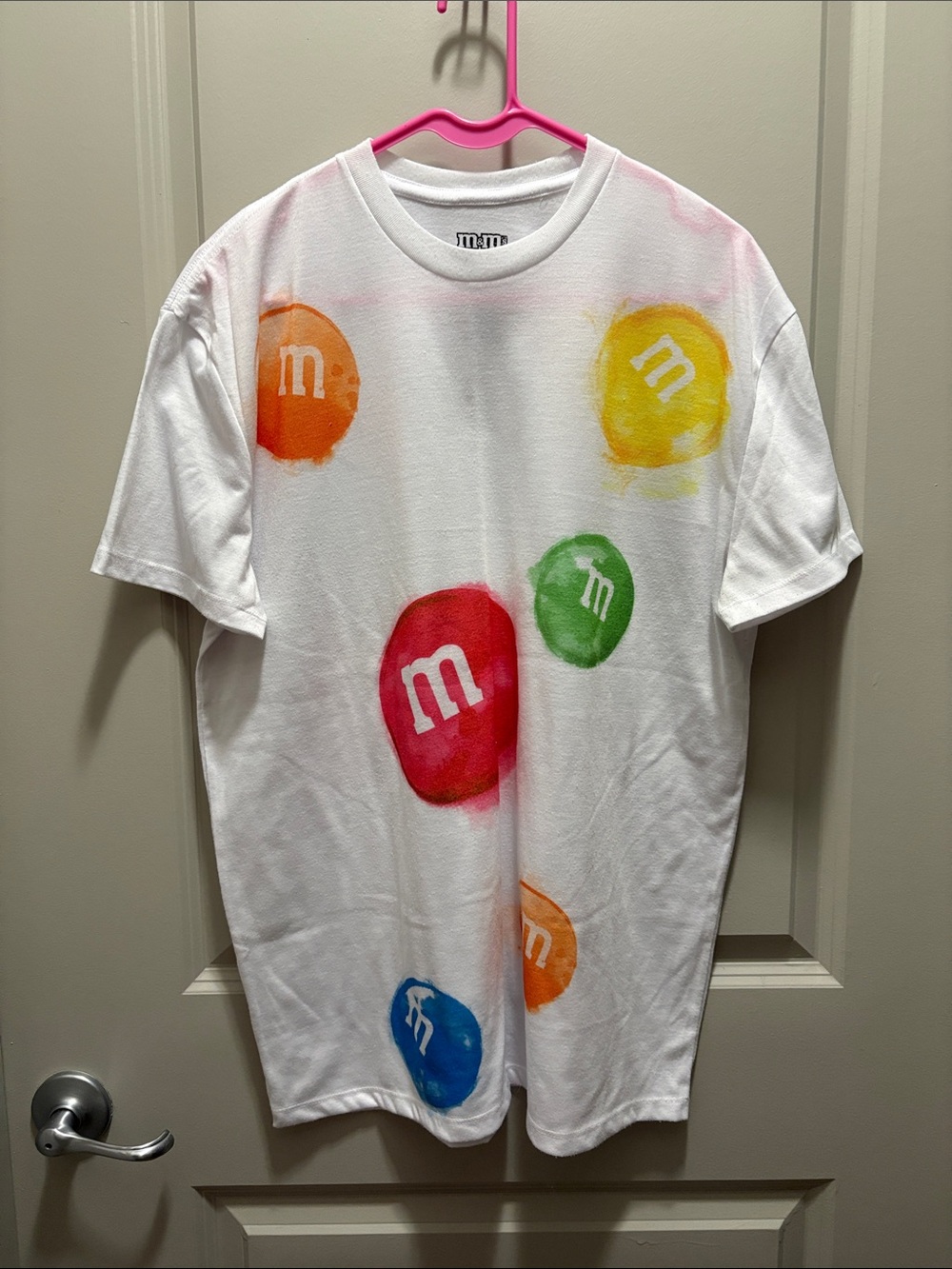 M&M'S White Tee with Multicolor M Logos
